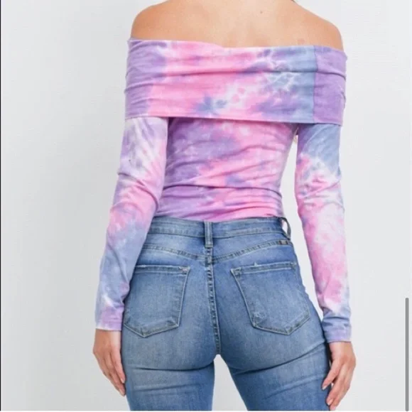 LAST ONE: Tie dye off shoulder bodysuit - Picture 6 of 6
